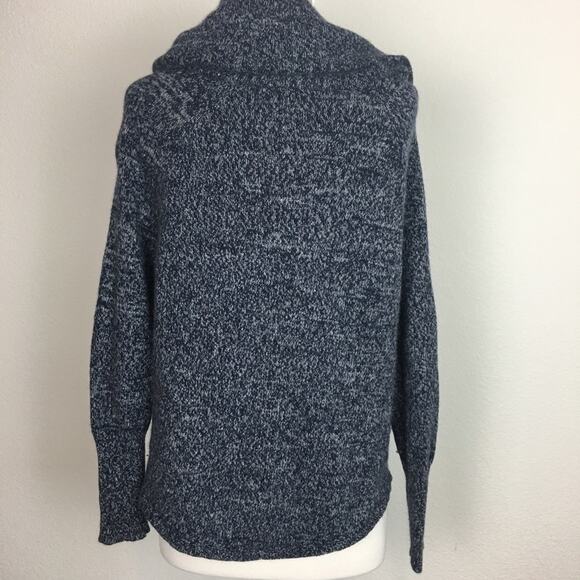 Joie Navy Gray  Wool Cashmere Rabit Hair Blend Cowl Neck Sweater XS - Picture 4 of 6